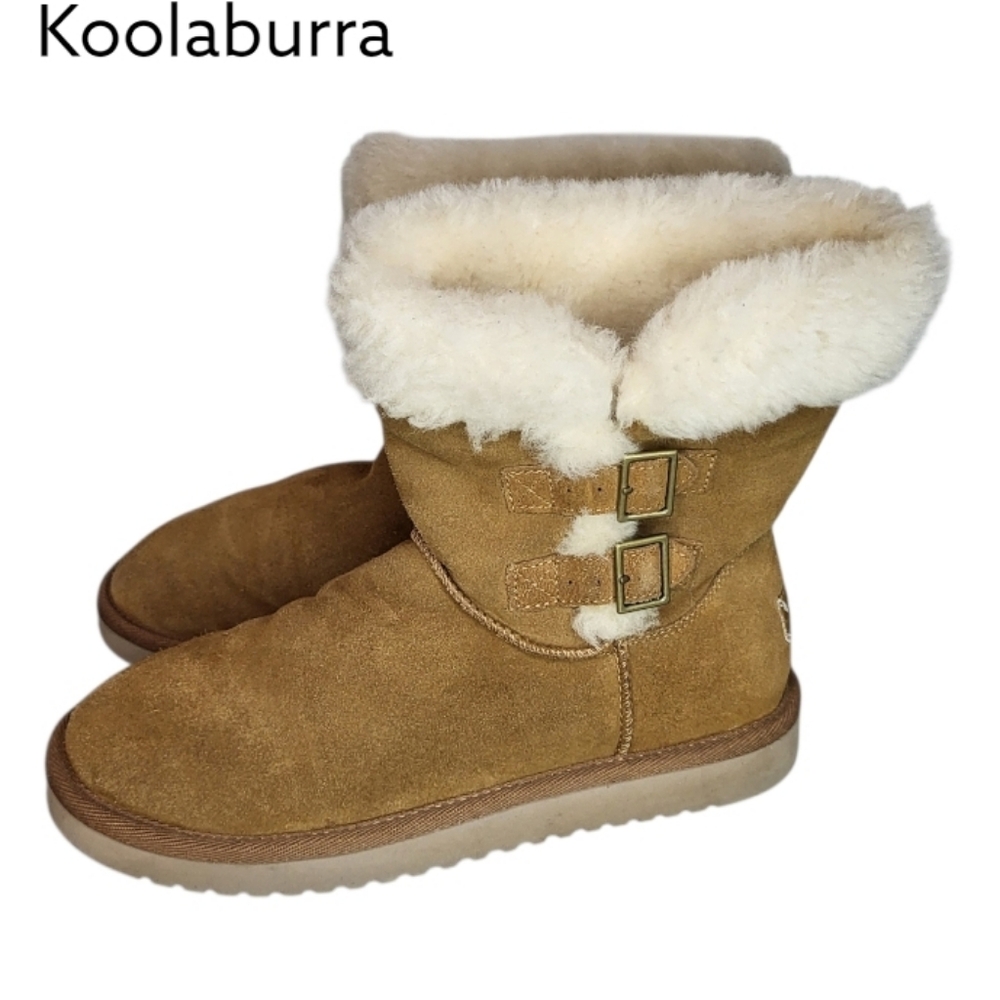 Koolaburra UGG Sulana Chestnut Brown Suede Winter Boot Shearling Fur Women 8 - Picture 9 of 9